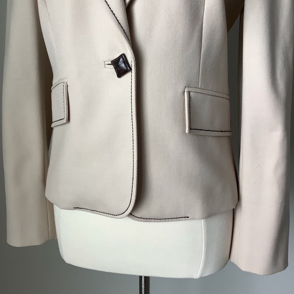 Les Copains Cream One‎ Button Blazer Jacket NWOT - Picture 14 of 16